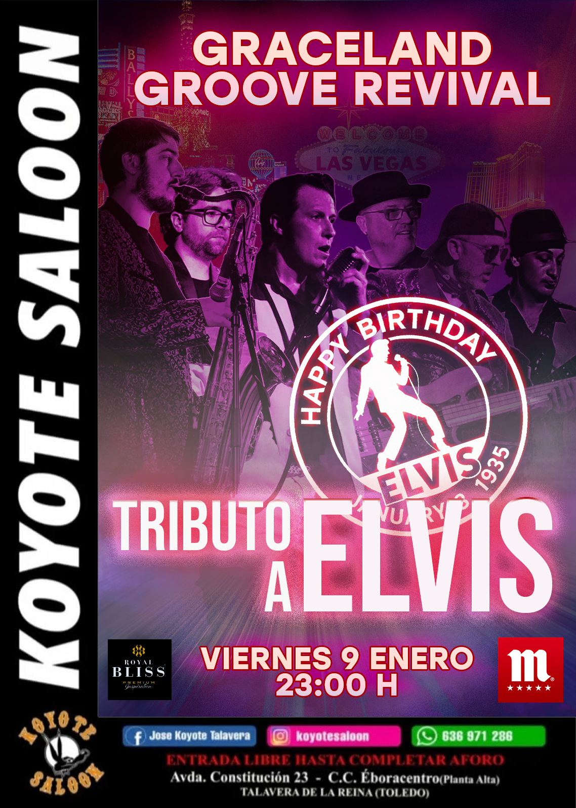 Concierto cumpleaños de Elvis en el Koyote Saloon