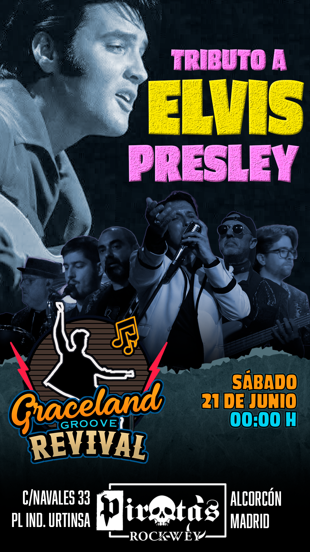 Tributo a Elvis en la sala Piratas (21 de junio 2025)