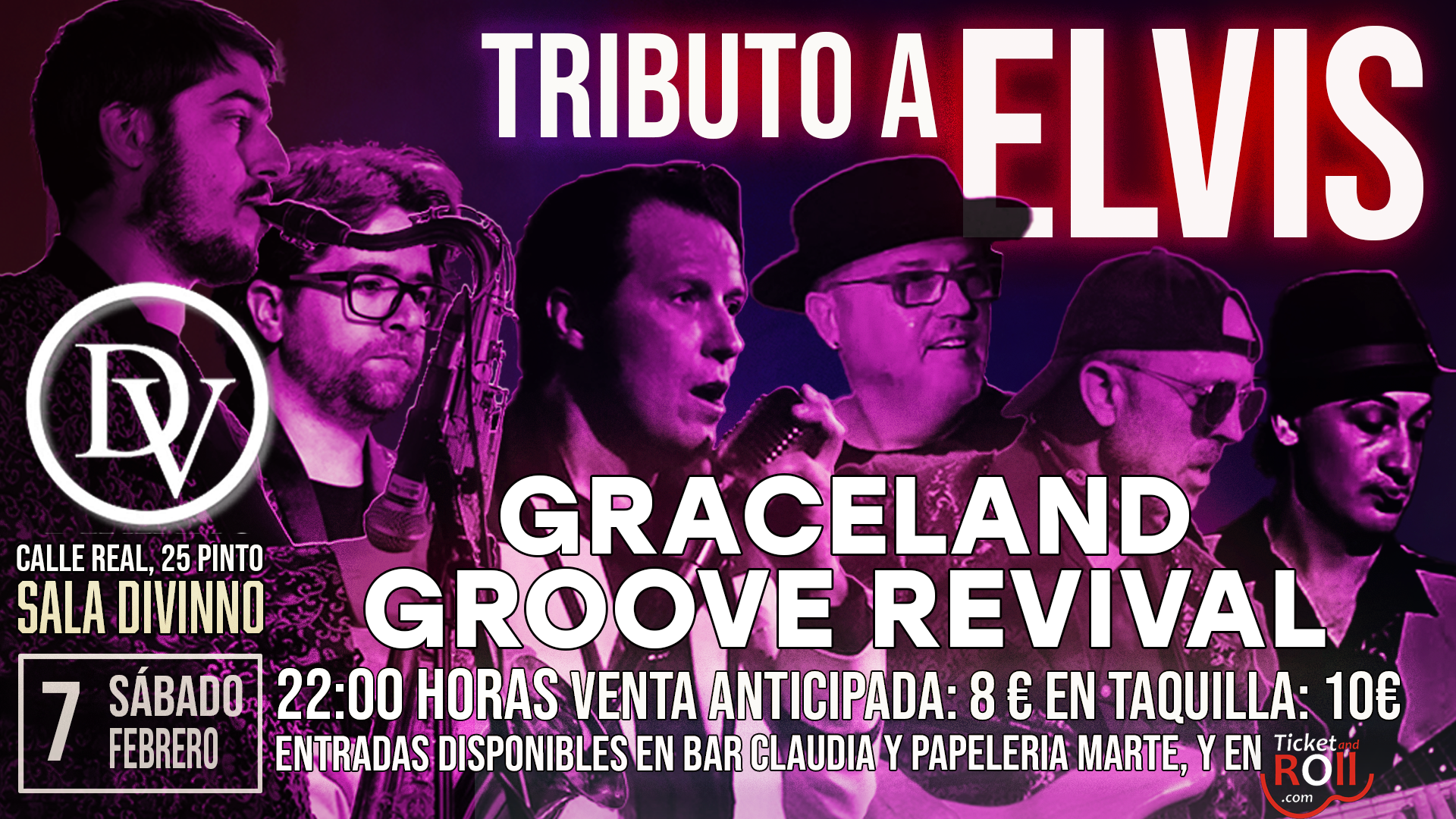 🎸 Graceland Groove Revival en Sala Divinno (Pinto) · 7 de febrero